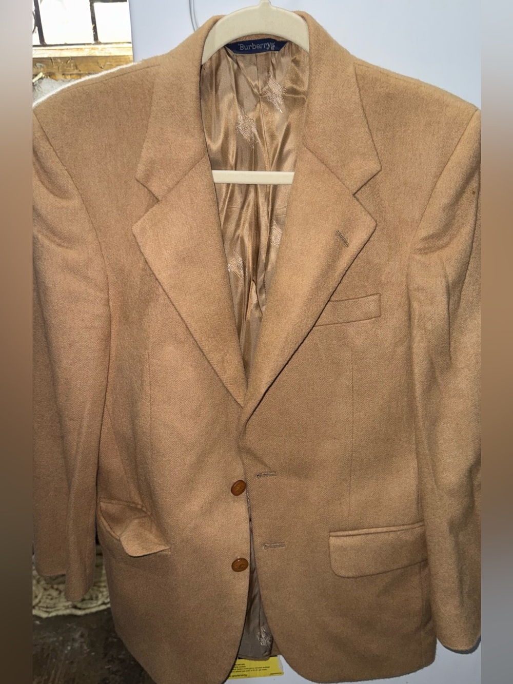 vintage Burberry camel hair blazer.